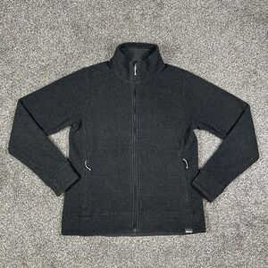 REI Co Op‎ Fleece Full Zip Sweater Womens Small Gray Long Sleeve Jacket Outdoors